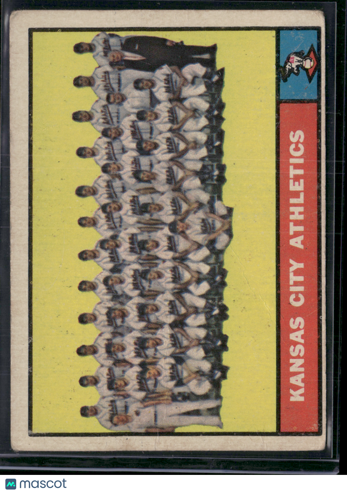 1961 Topps KANSAS CITY ATHLETICS #297 Light Wrinkles (VG)
