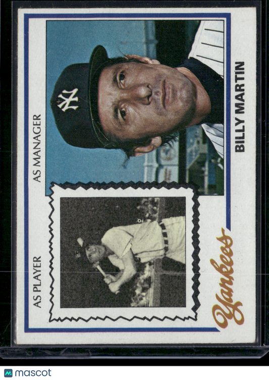 1978 Topps BILLY MARTIN #721 (EX-EX/MT)
