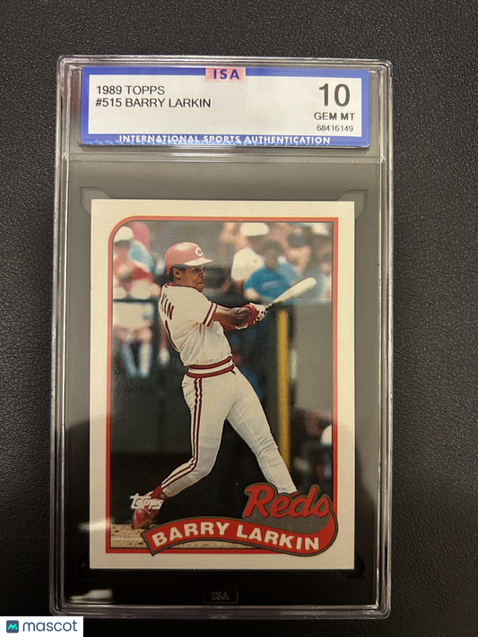 1989 Topps BARRY LARKIN #515 ISA 10