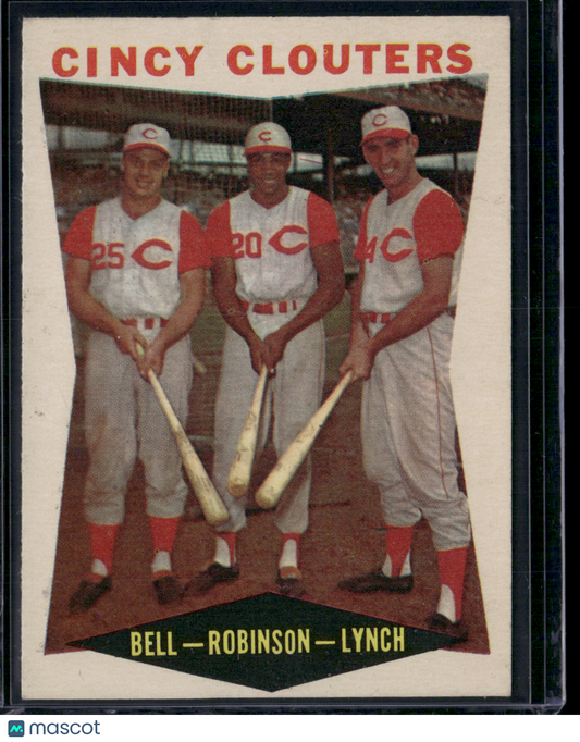 1960 Topps GUS BELL/FRANK ROBINSON/JERRY LYNCH #352 Cincy Clouters