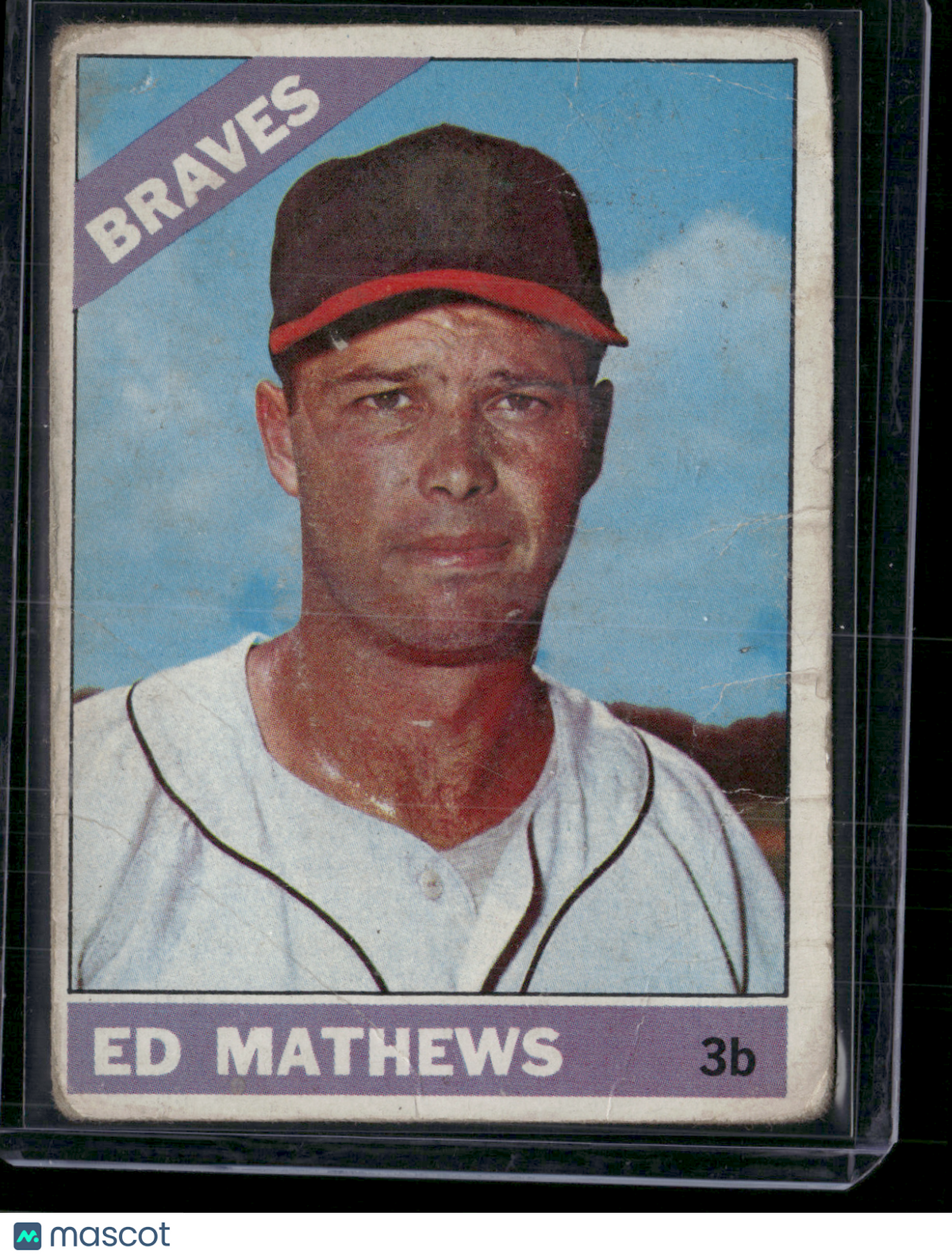 1966 Topps ED MATHEWS #200 Dent Wrinkles (Good)