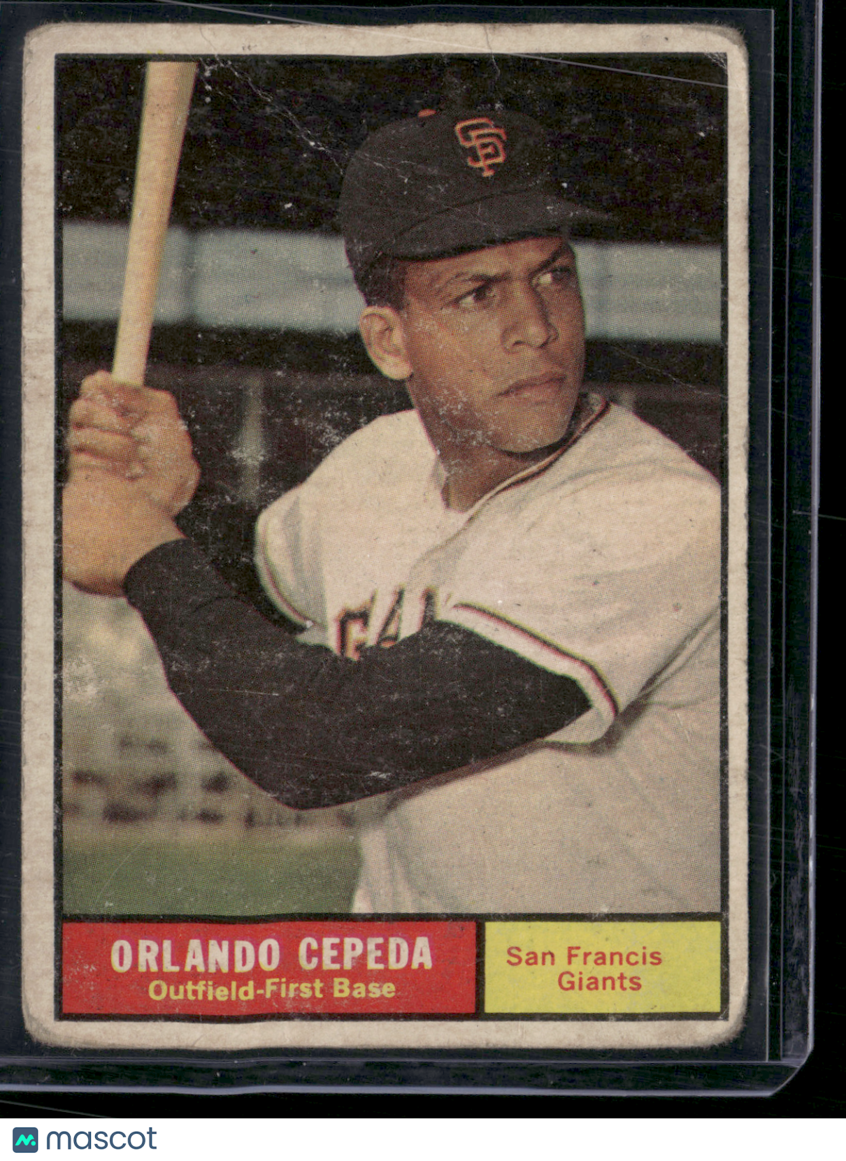 1961 Topps ORLANDO CEPEDA #435 Toning Light Wrinkles (Good)