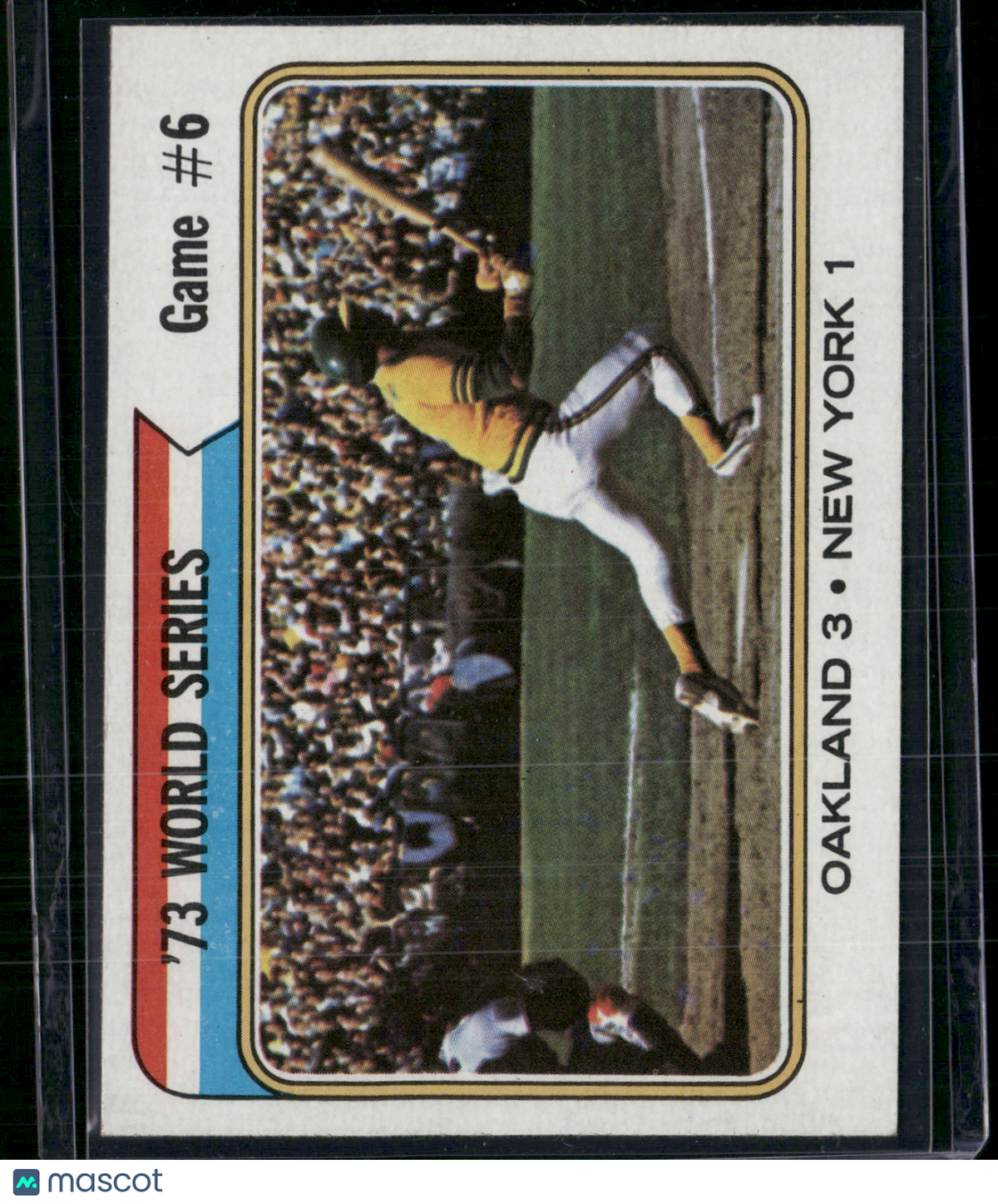 1974 Topps 1973 WORLD SERIES #477 Game #6 (EX-EX/MT)