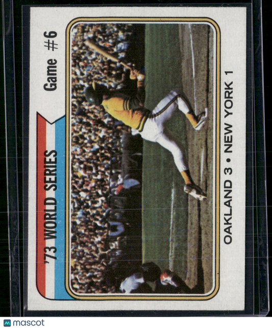 1974 Topps 1973 WORLD SERIES #477 Game #6 (EX-EX/MT)