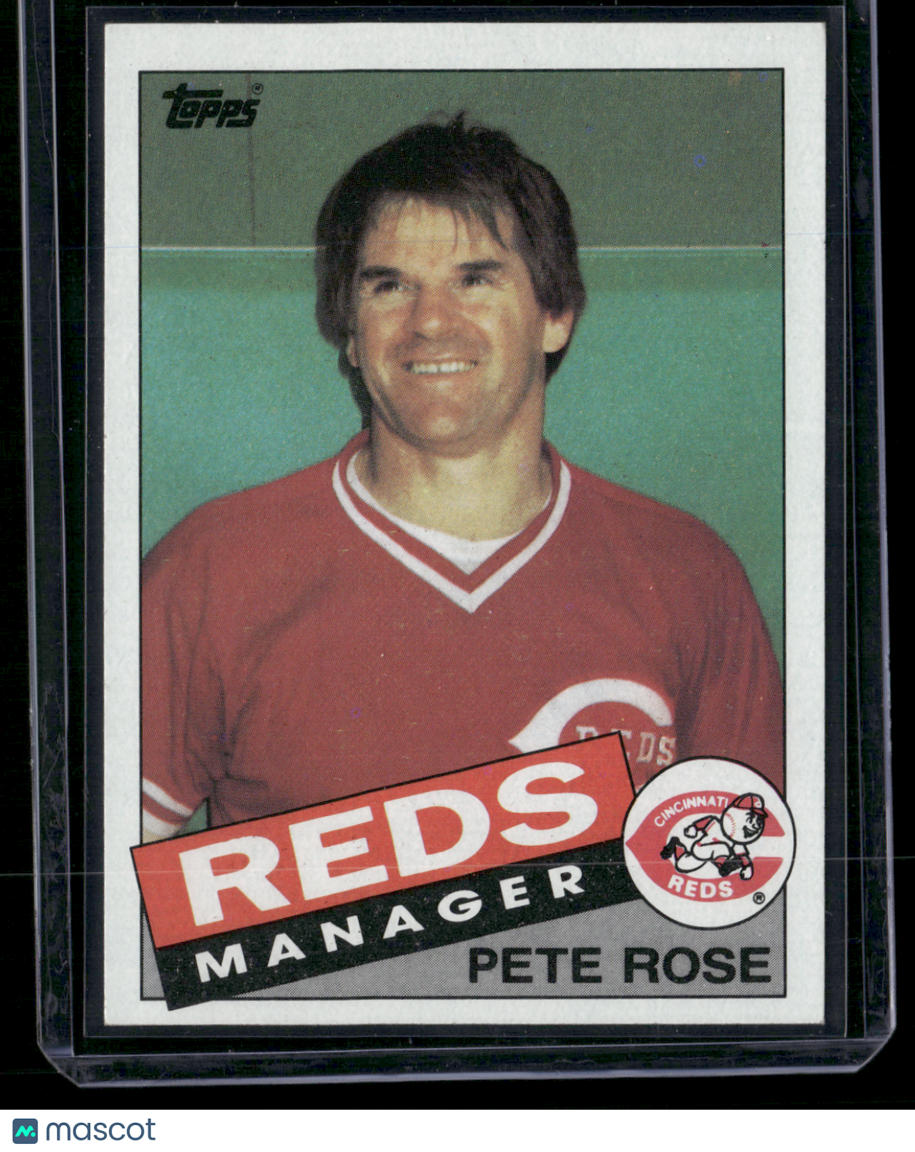 1985 Topps PETE ROSE #547 Wax Stains on Back (EX)