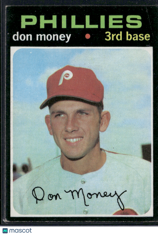 1971 Topps DON MONEY #49 Light Scratch Top Right (VG)