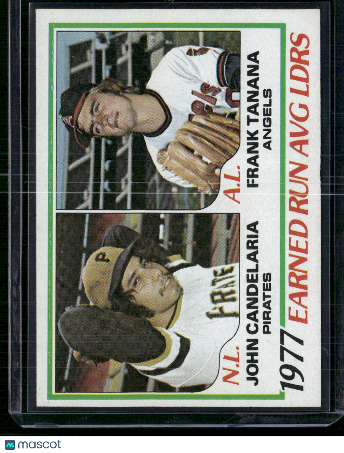 1978 Topps JOHN CANDELARIA/FRANK TANANA #207 1977 ERA Leaders (EX/MT)