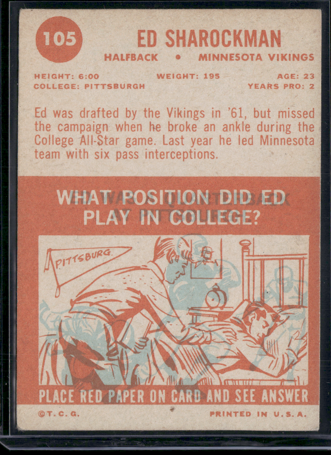 1963 Topps ED SHAROCKMAN #105 (VG)