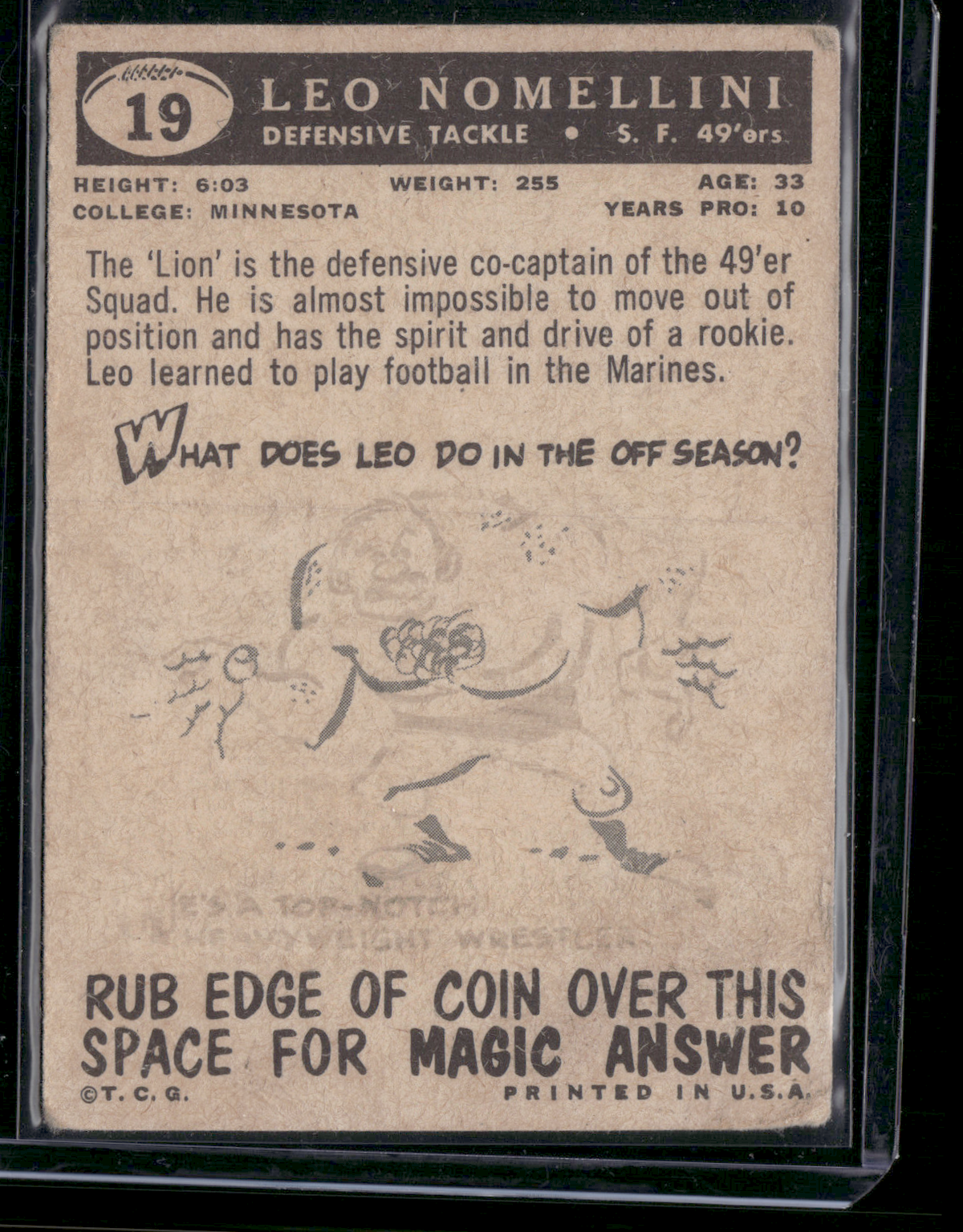 1959 Topps LEO NOMELLINI #19