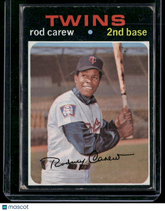 1971 Topps ROD CAREW #210 Big Area of Paper Loss on Back (Poor)