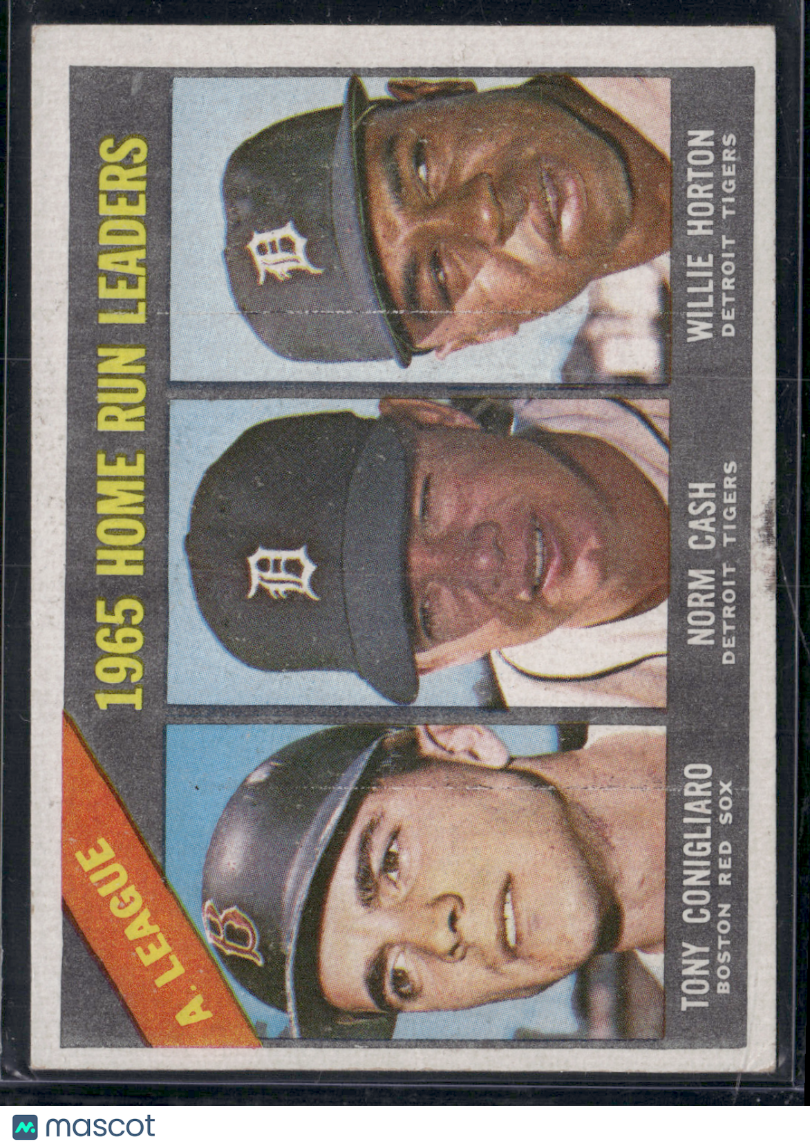 1966 Topps 1965 AL HR LEADERS TONY CONIGLIARO/NORM CASH/WILLIE HORTON #218
