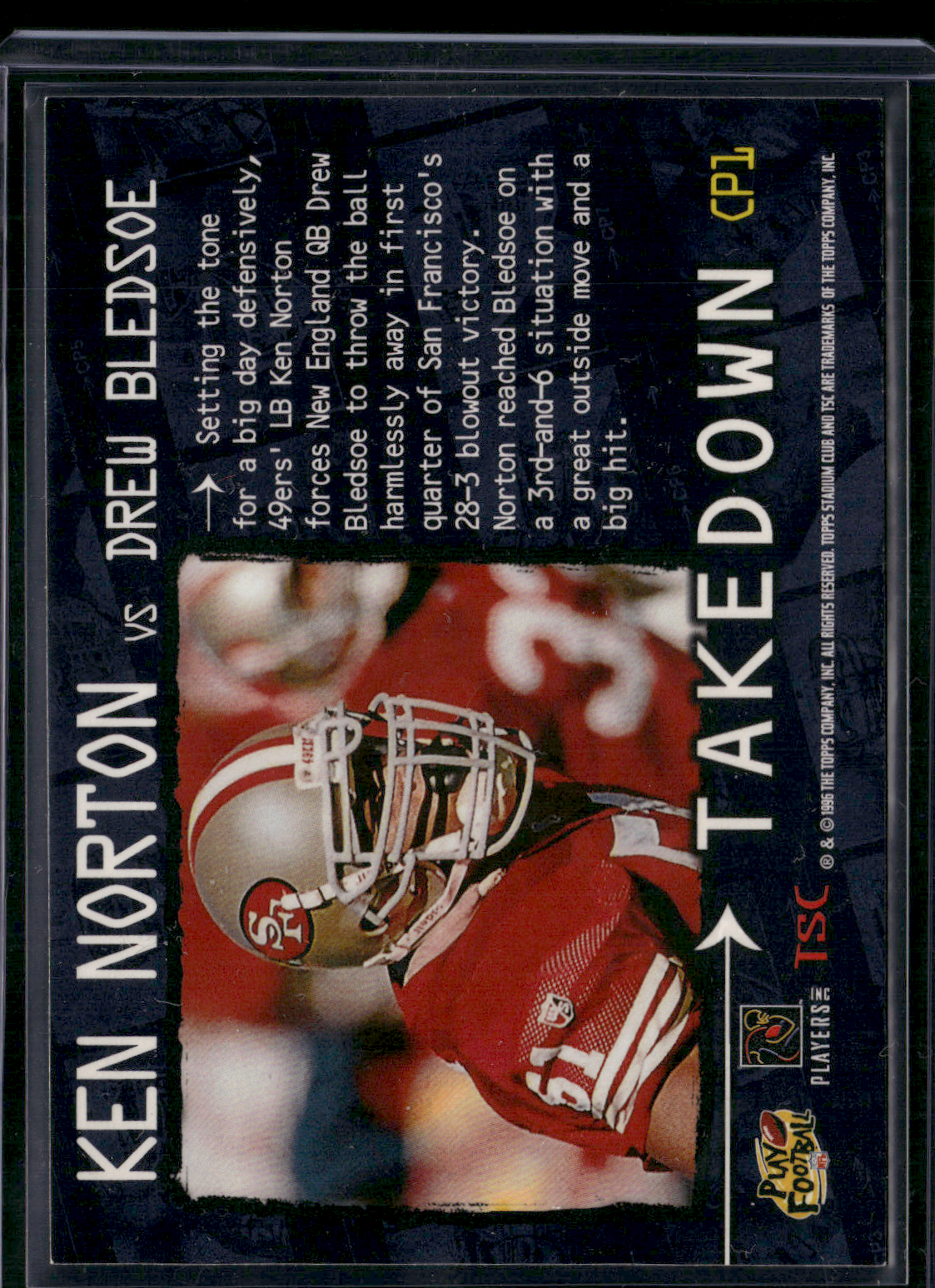 1996 Stadium Club DREW BLEDSOE/KEN NORTON #CP1 Contact Point (NM)
