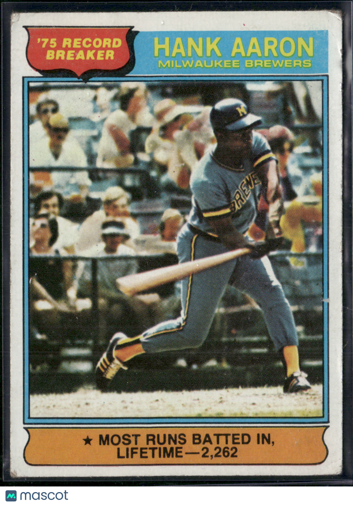 1976 Topps HANK AARON #1 75 Record Breaker (VG)