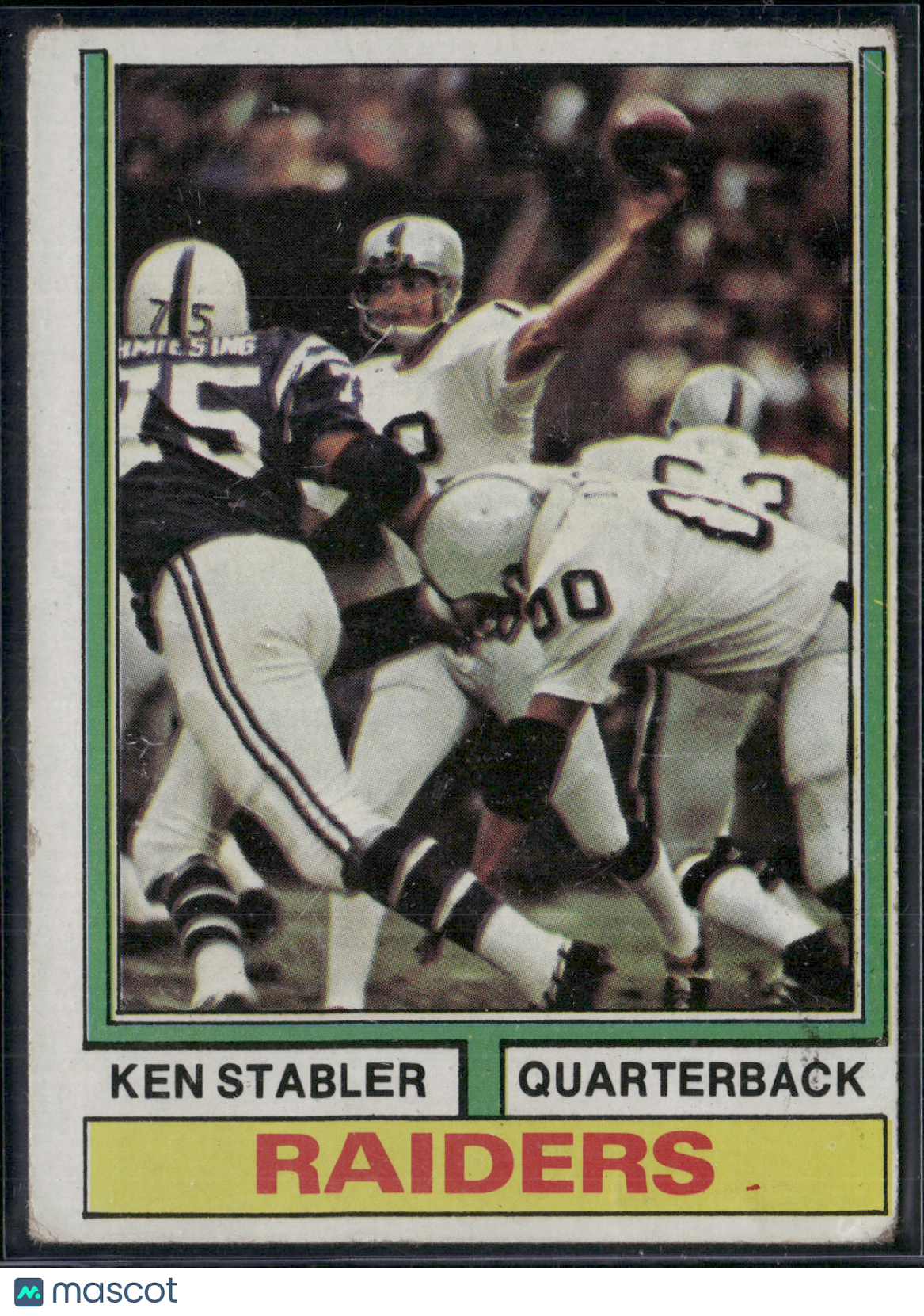 1974 Topps KEN STABLER #451 (VG-VG/EX)