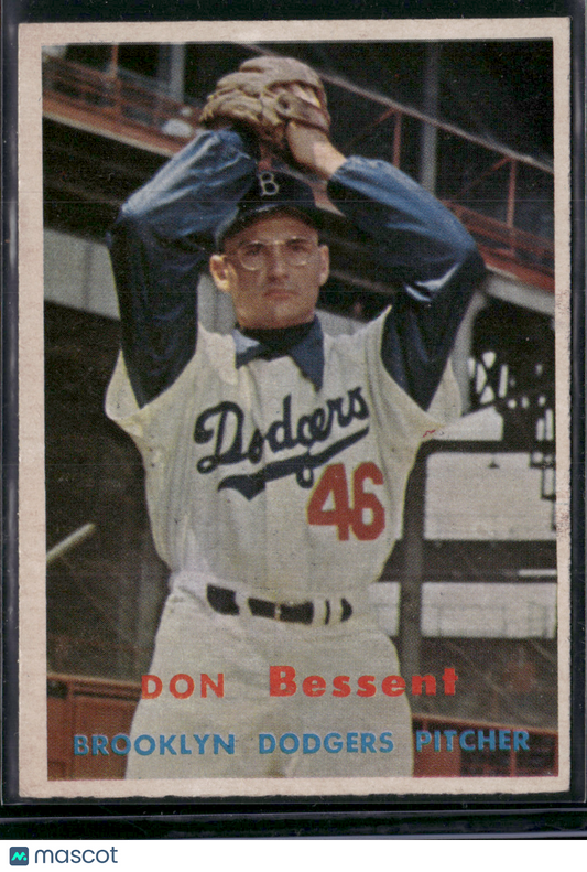 1957 Topps DON BESSENT #178 Staining on back