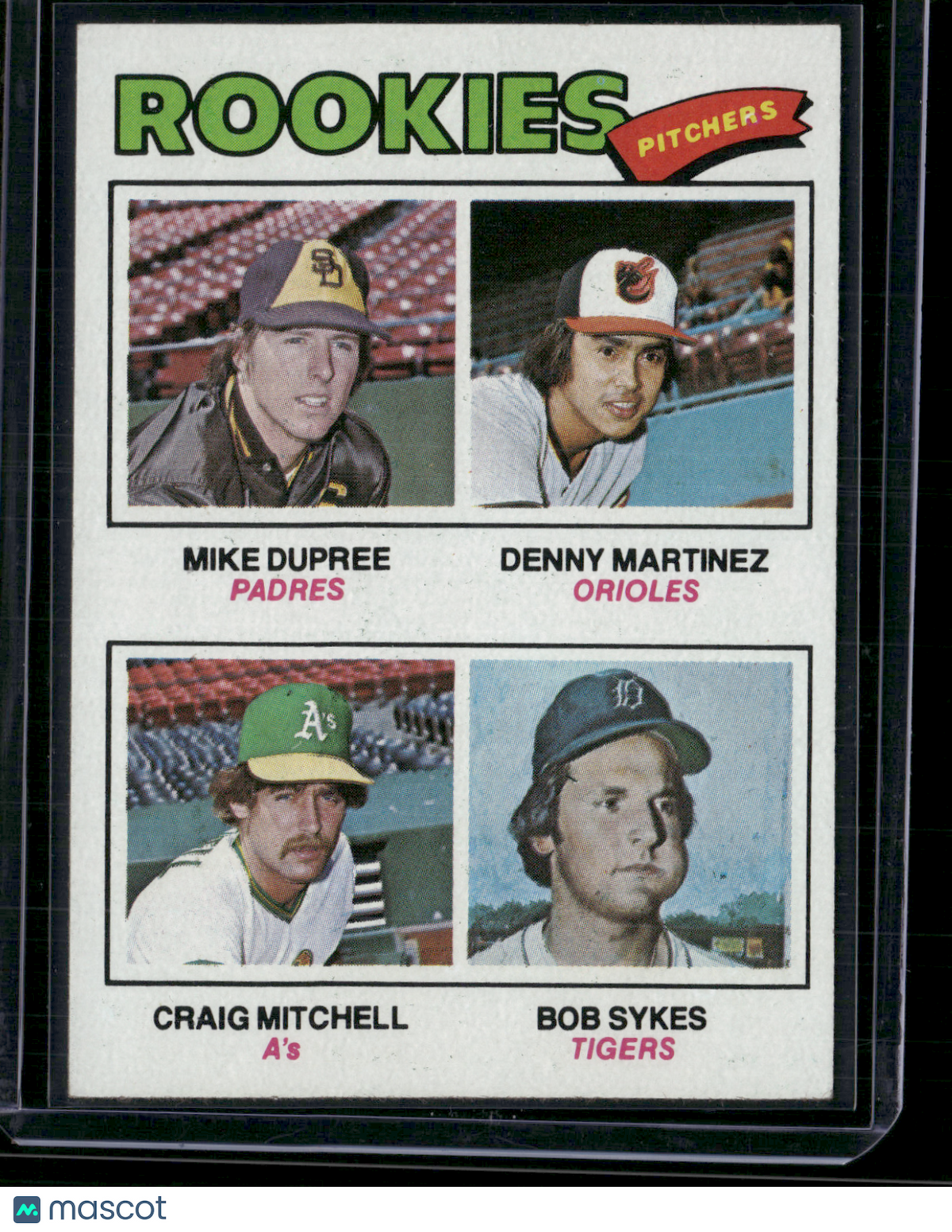 1977 Topps MARTINEZ/DUPREE/MITCHELL/SYKES #491 1977 Rookie Pitchers (EX-EX/MT)