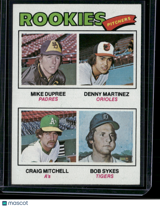1977 Topps MARTINEZ/DUPREE/MITCHELL/SYKES #491 1977 Rookie Pitchers (EX-EX/MT)