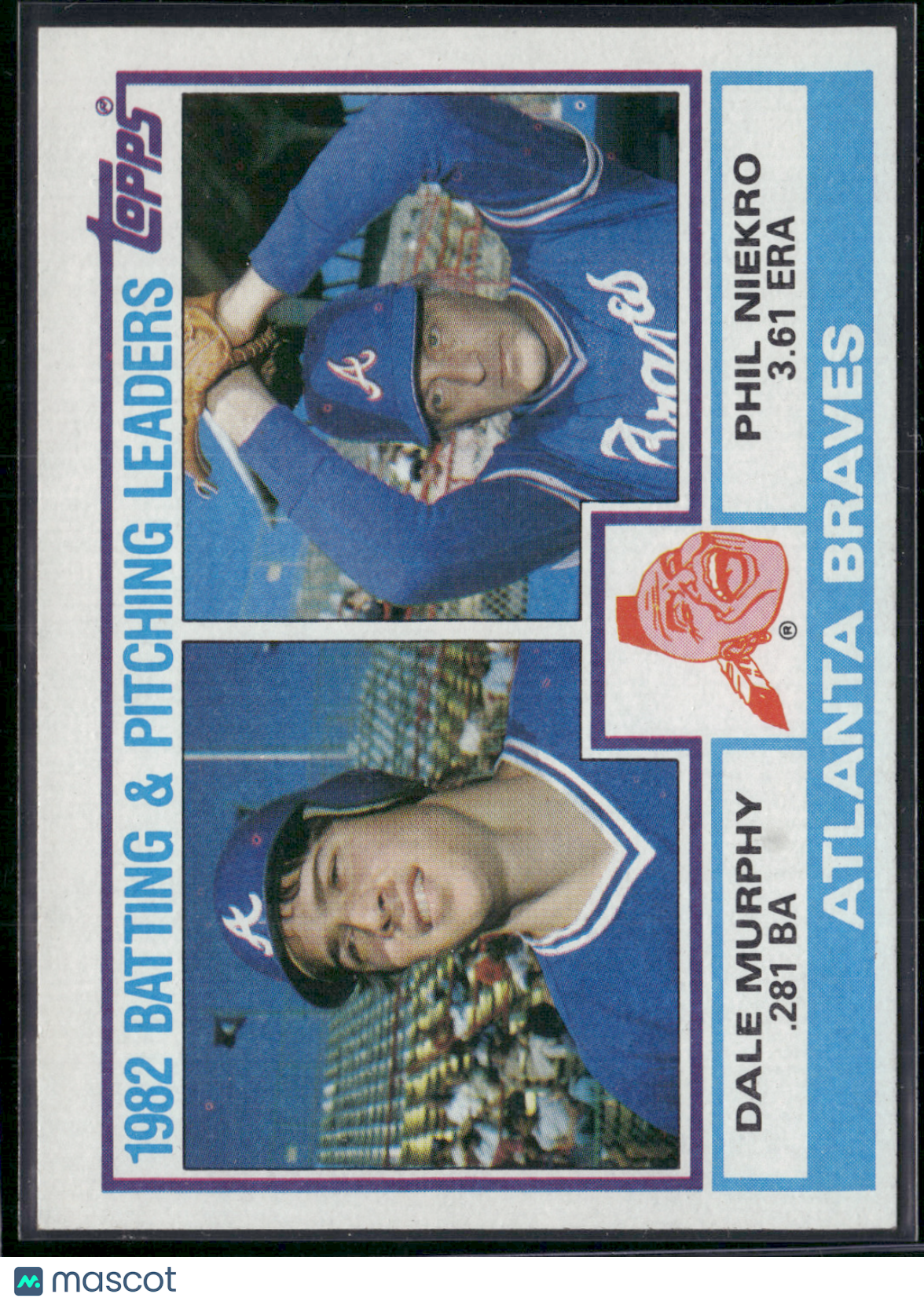 1983 Topps DALE MURPHY/PHIL NIEKRO #502 Atlanta Braves Team Leaders (NM)