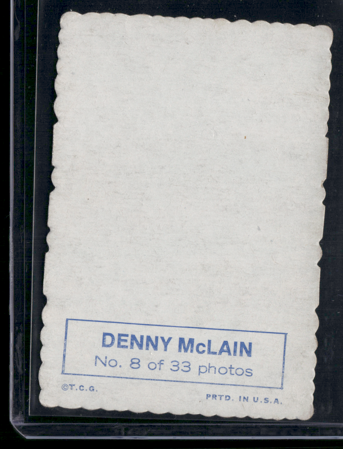 1969 Deckle DENNY MCLAIN #8 Surface Dent (Good)