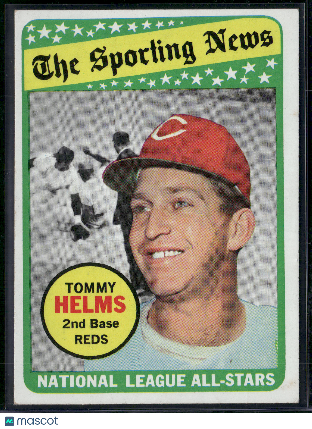 1969 Topps TOMMY HELMS #418 NL All Star (VG)