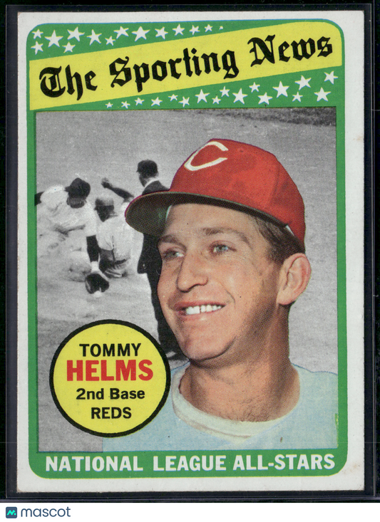 1969 Topps TOMMY HELMS #418 NL All Star (VG)