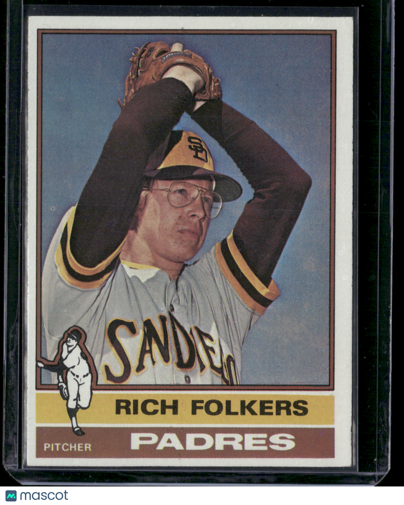 1976 Topps RICH FOLKERS #611 (VG-Surface dents)