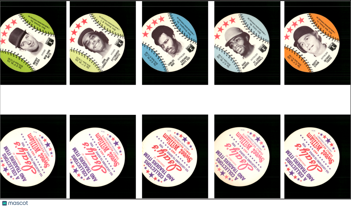 1976 Dics 10 ~ DISCLOT Mickey Lolich/Tito Fuentes (EX)