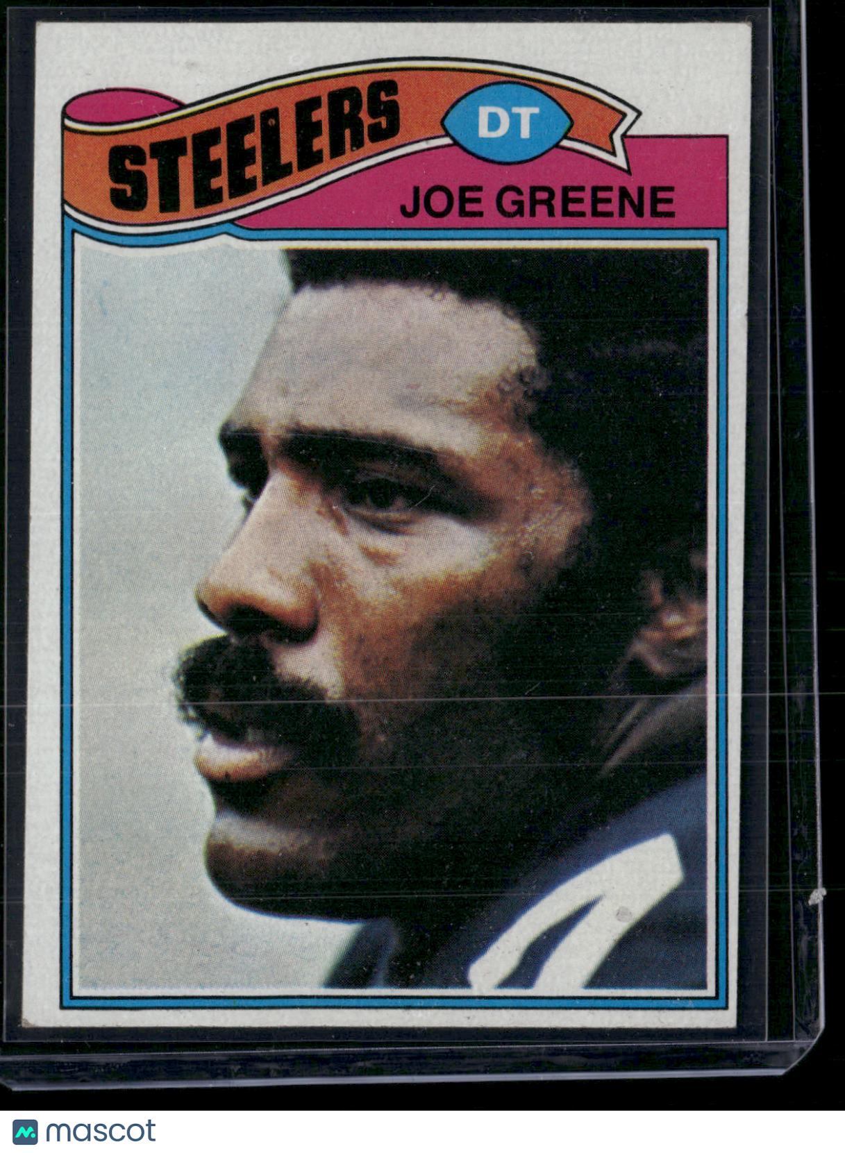 1977 Topps JOE GREENE #405 Stain on Back Grain Raise Light Scratch (VG/EX)