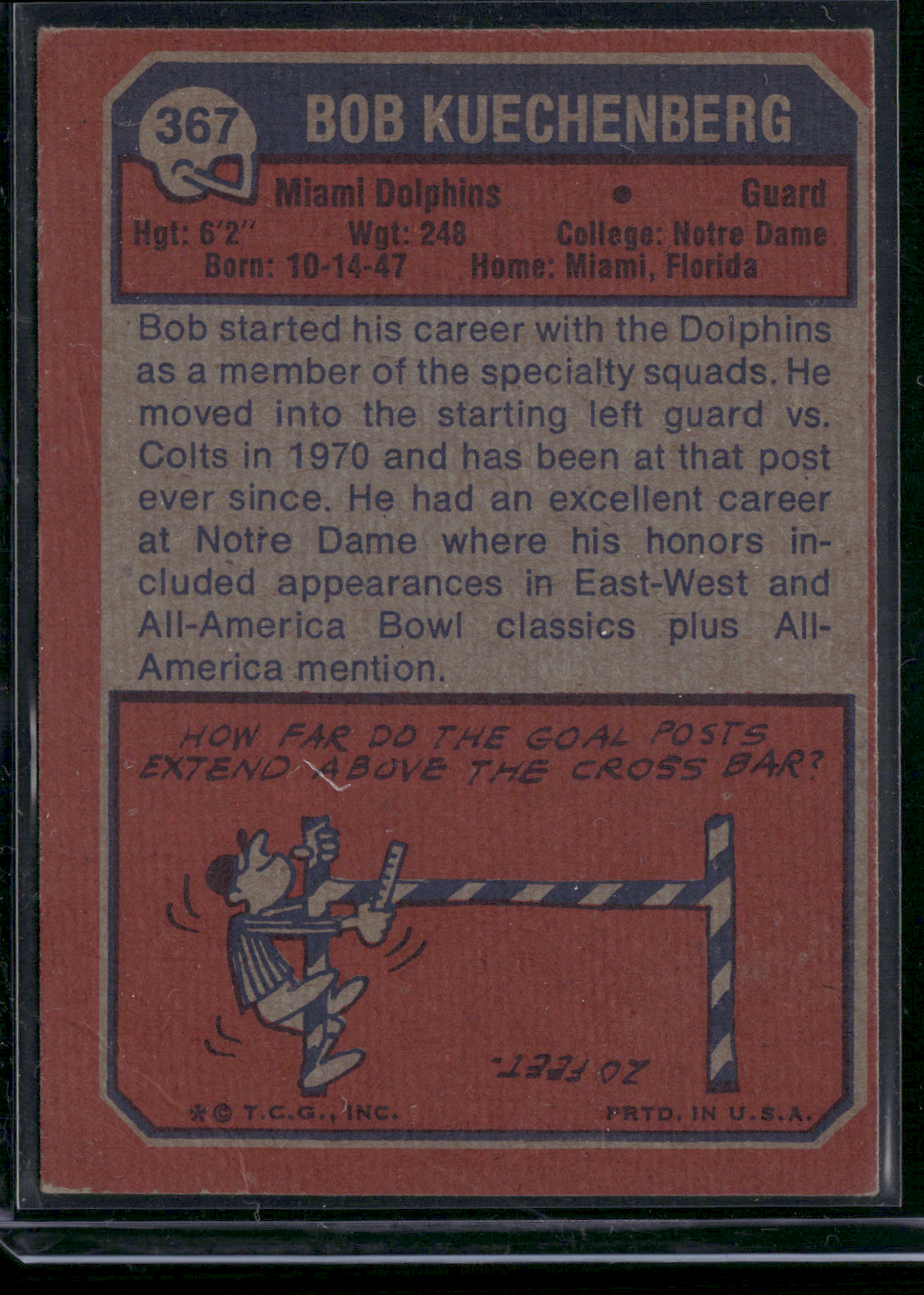 1973 Topps BOB KUECHENBERG #367