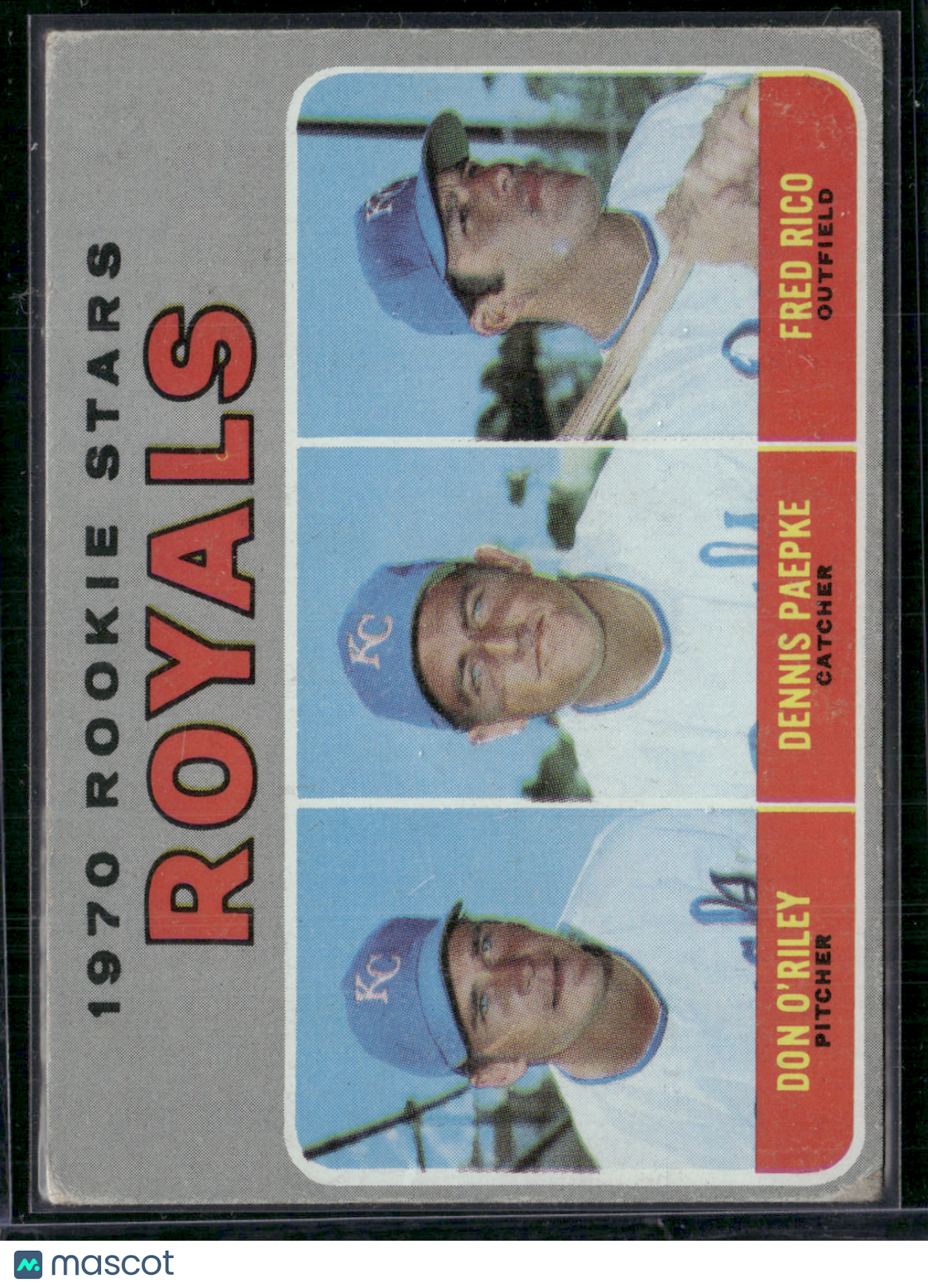 1970 Topps DON O'RILEY/DENNIS PAEPKE/FRED RICO #552 1970 Royals Rookie Stars(VG)