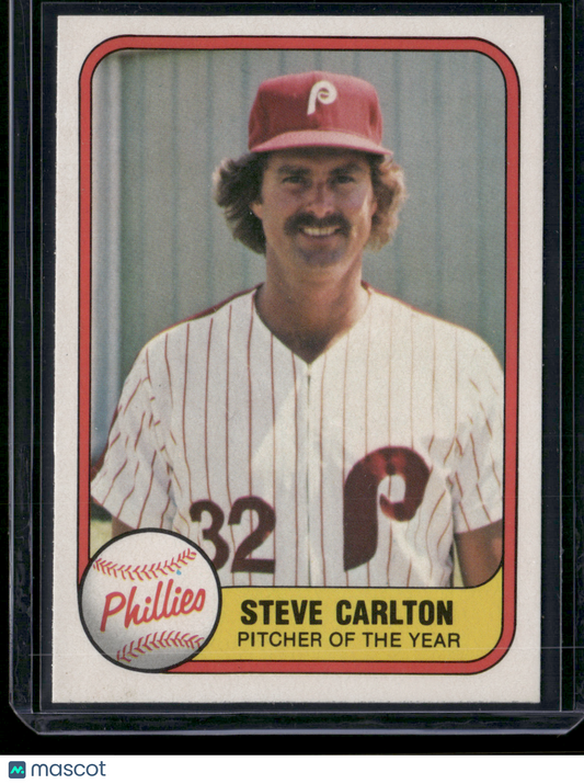 1981 Fleer STEVE CARLTON #6 Pitcher of the Year (NM)
