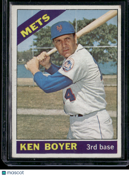 1966 Topps KEN BOYER #385 paper loss on corner Surface Dent (Good)