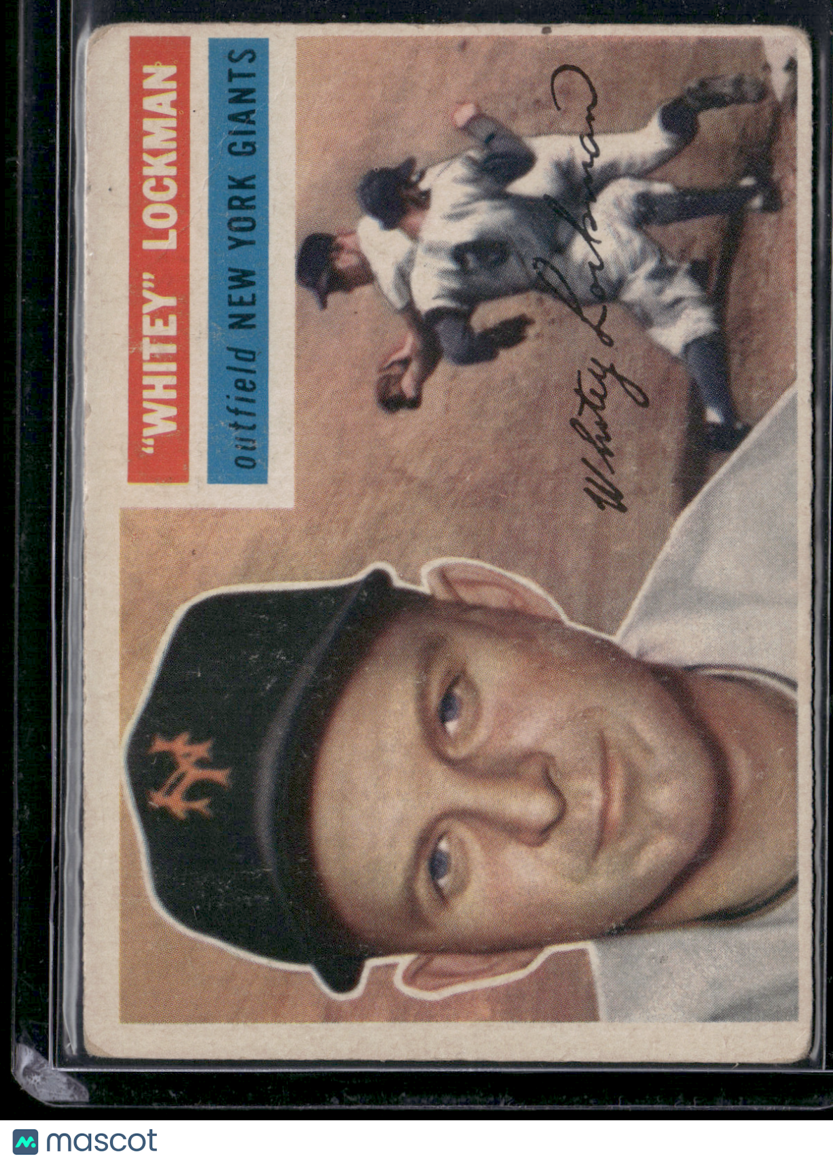 1956 Topps WHITEY LOCKMAN #205 Light Wrinkles