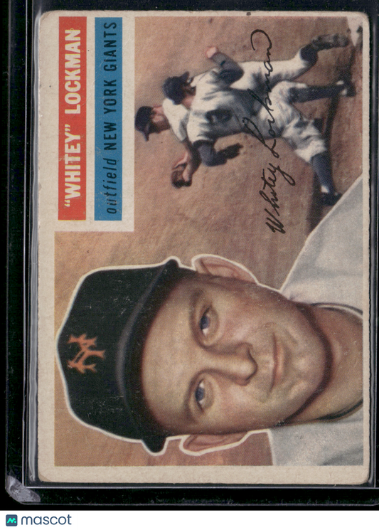 1956 Topps WHITEY LOCKMAN #205 Light Wrinkles