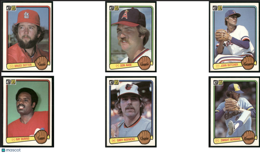 1983 Donruss 6 - CARDLOT Bruce Sutter/Dwight Bernard (NM)