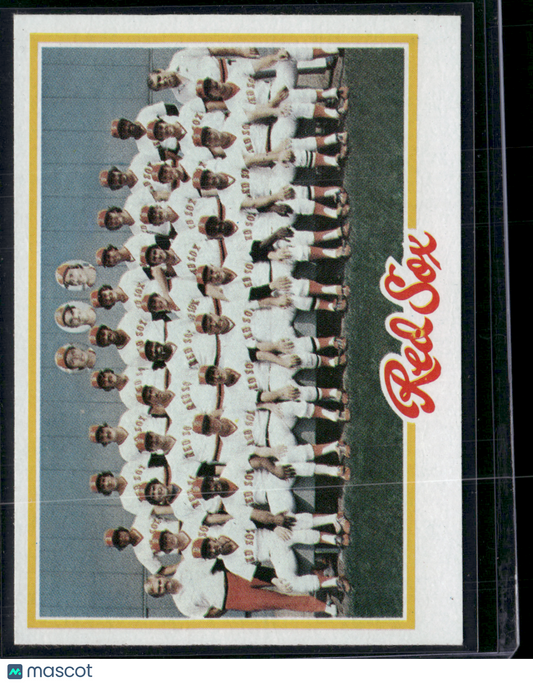 1978 Topps BOSTON RED SOX #424 Grain Raise (EX)