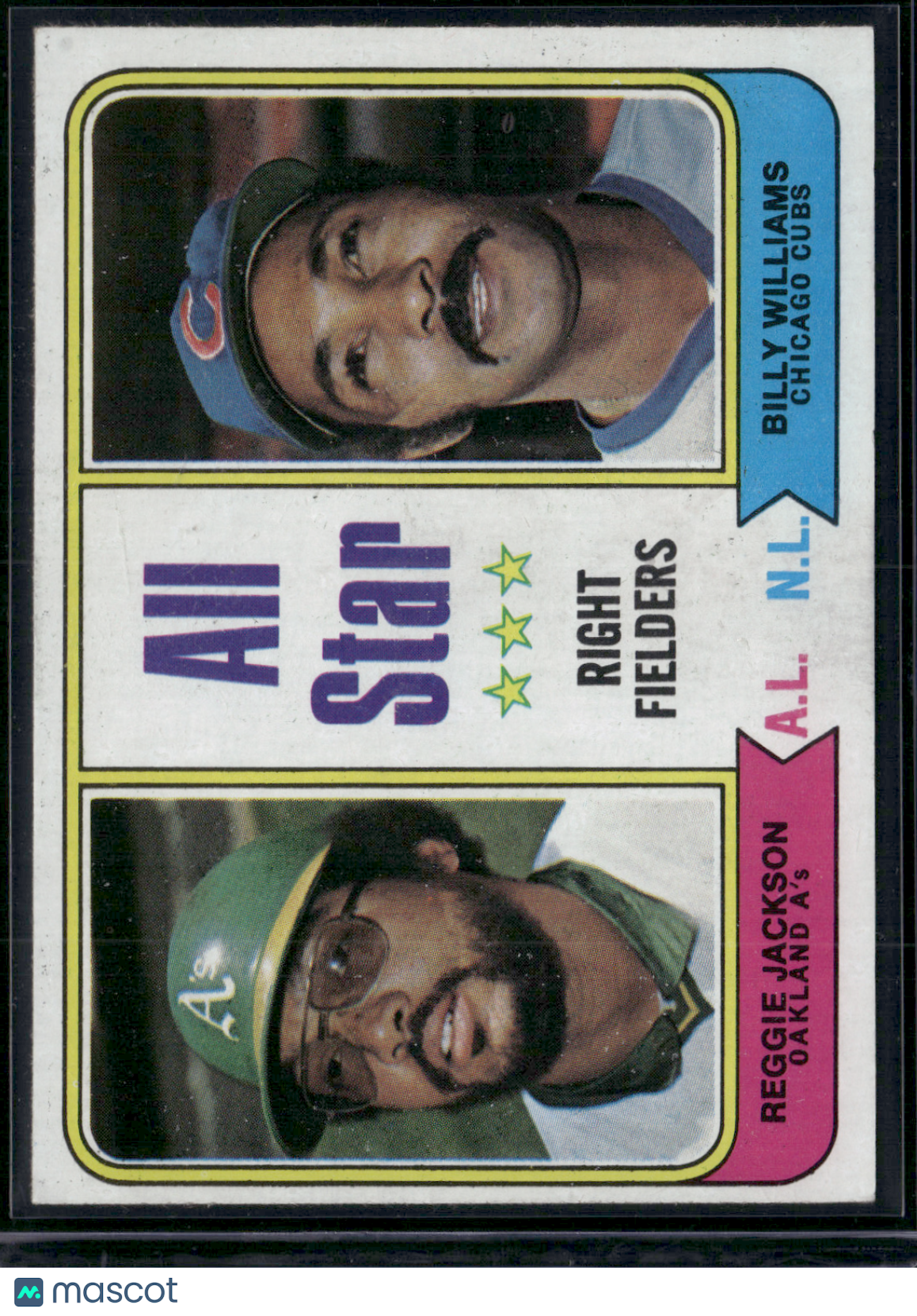 1976 Topps REGGIE JACKSON/BILLY WILLIAMS #338 All Star Right Fielders (EX)