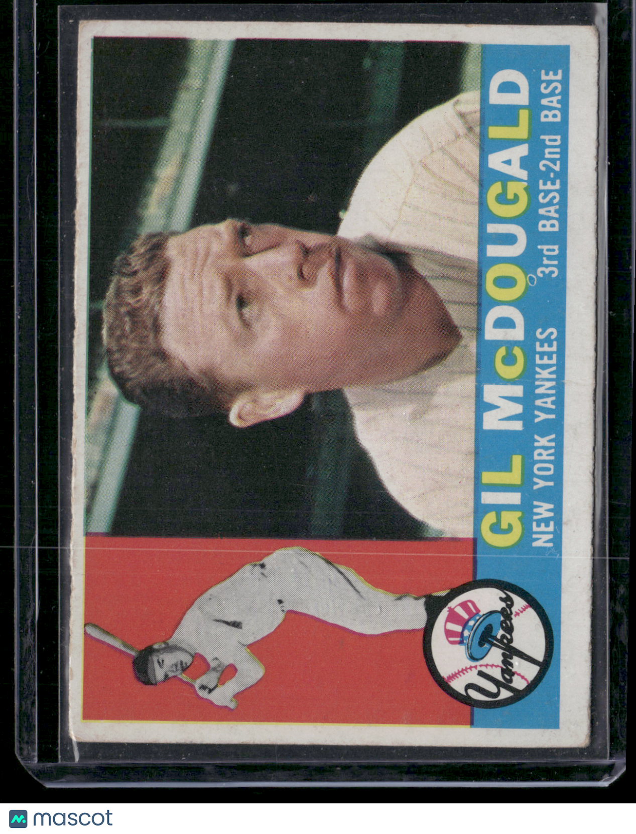 1960 Topps GIL MCDOUGALD #247 Light Wrinkling Crease (VG)
