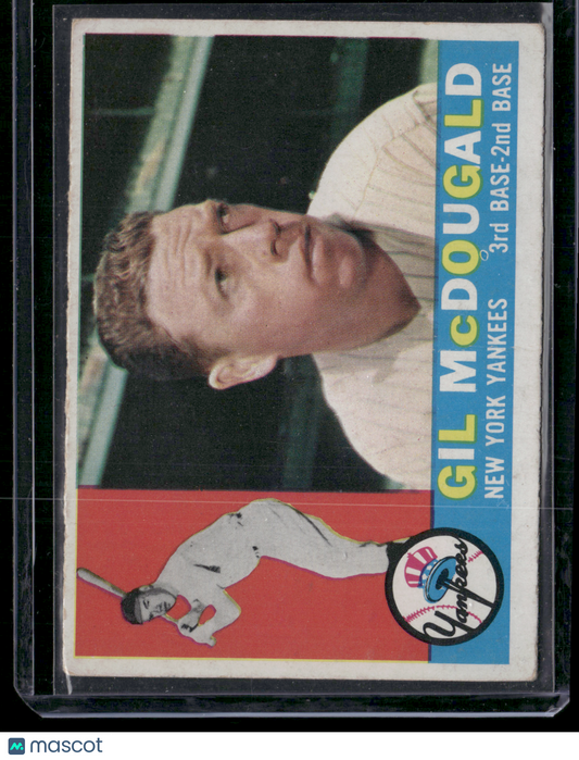 1960 Topps GIL MCDOUGALD #247 Light Wrinkling Crease (VG)