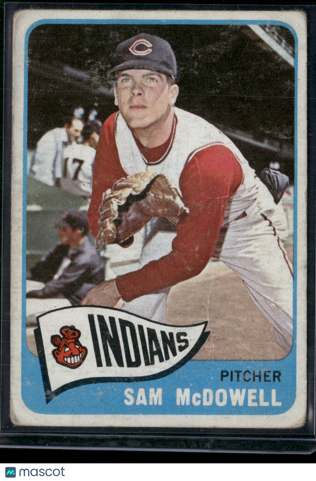 1965 Topps SAM MCDOWELL #76 Wrinkle Surface Indent (Good)