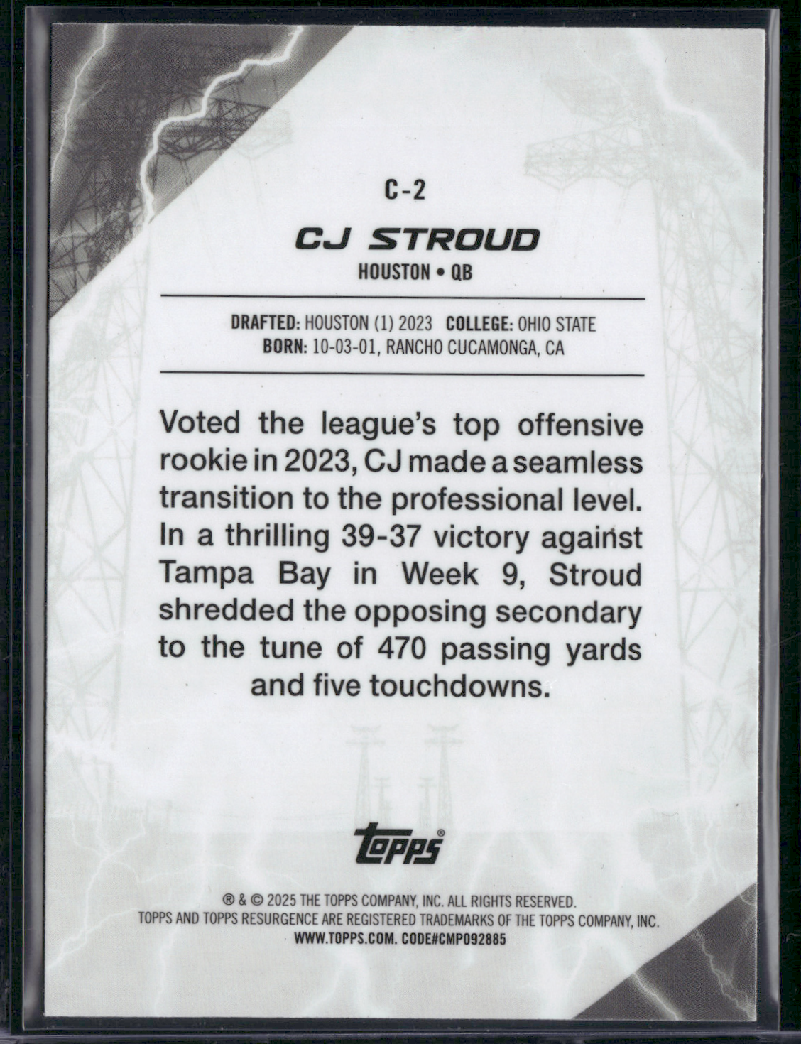 2024 Topps Resurgence CJ STROUD #C-2 CONDUCTORS