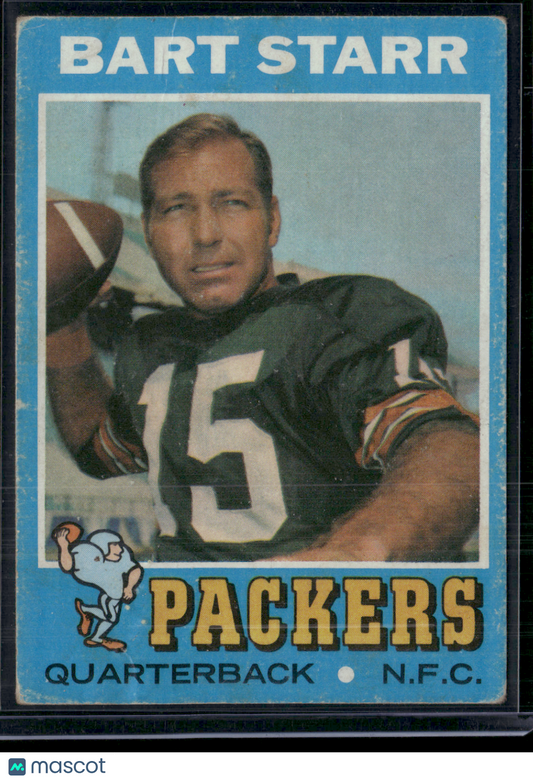 1971 Topps BART STARR #200 Pressure Dents from the back (Good)