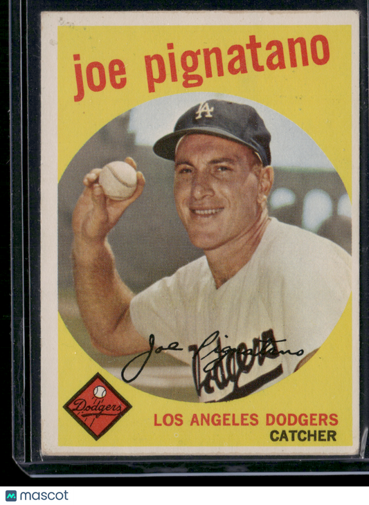 1959 Topps JOE PIGNATANO #16 Staining on back (VG)