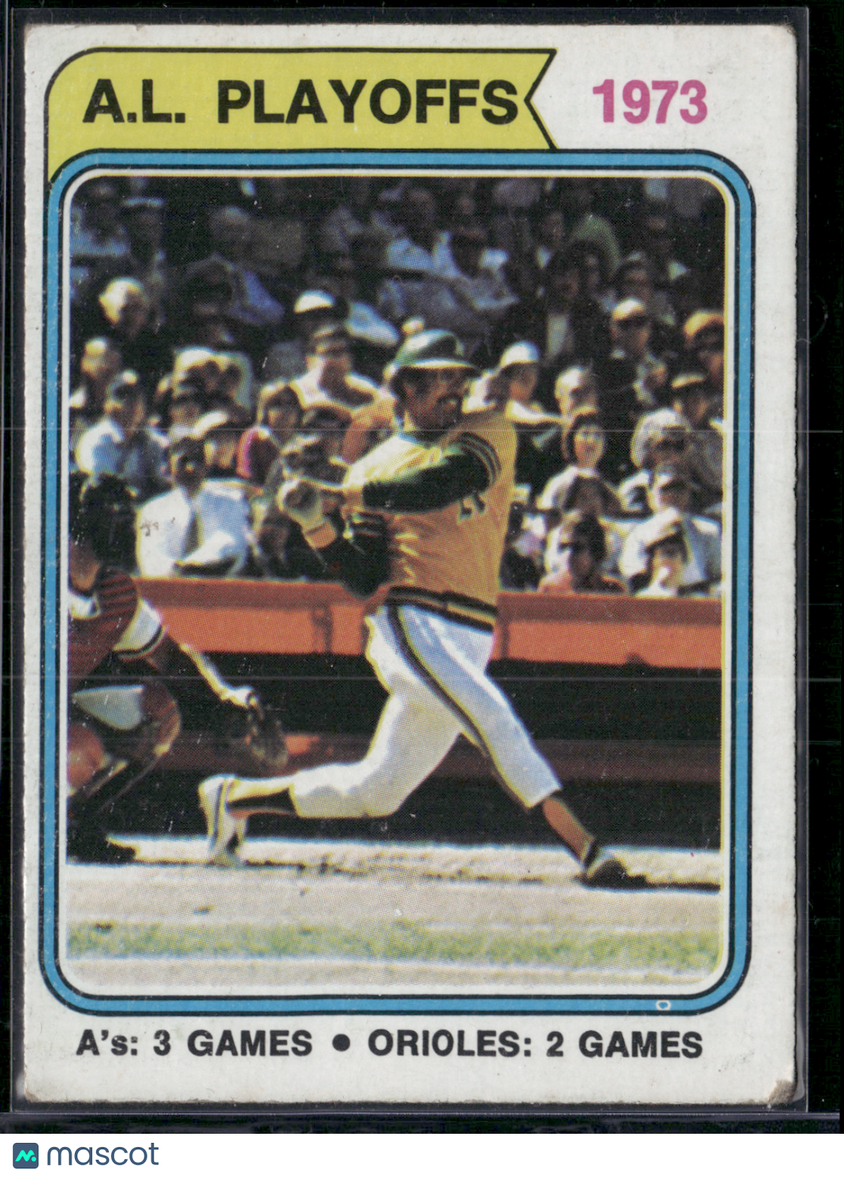 1974 Topps REGGIE JACKSON #470 1973 AL PLAYOFFS (VG)
