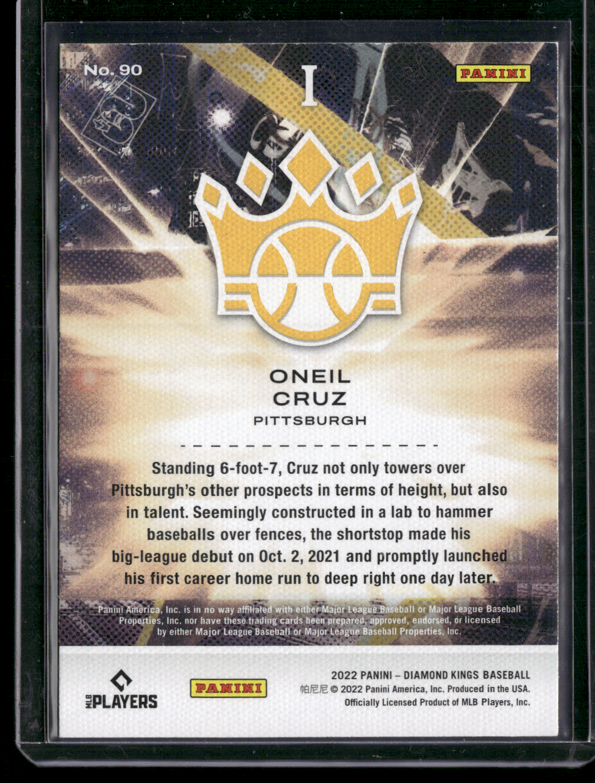 2022 Panini Diamond Kings ONEIL CRUZ #90 Rookie RC
