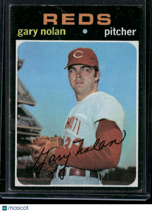 1971 Topps GARY NOLAN #75 Light Scratching Crease (Good)