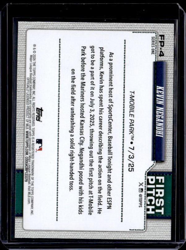 2026 Topps Series 1 KEVIN NEGANDHI #FP-4 First Pitch