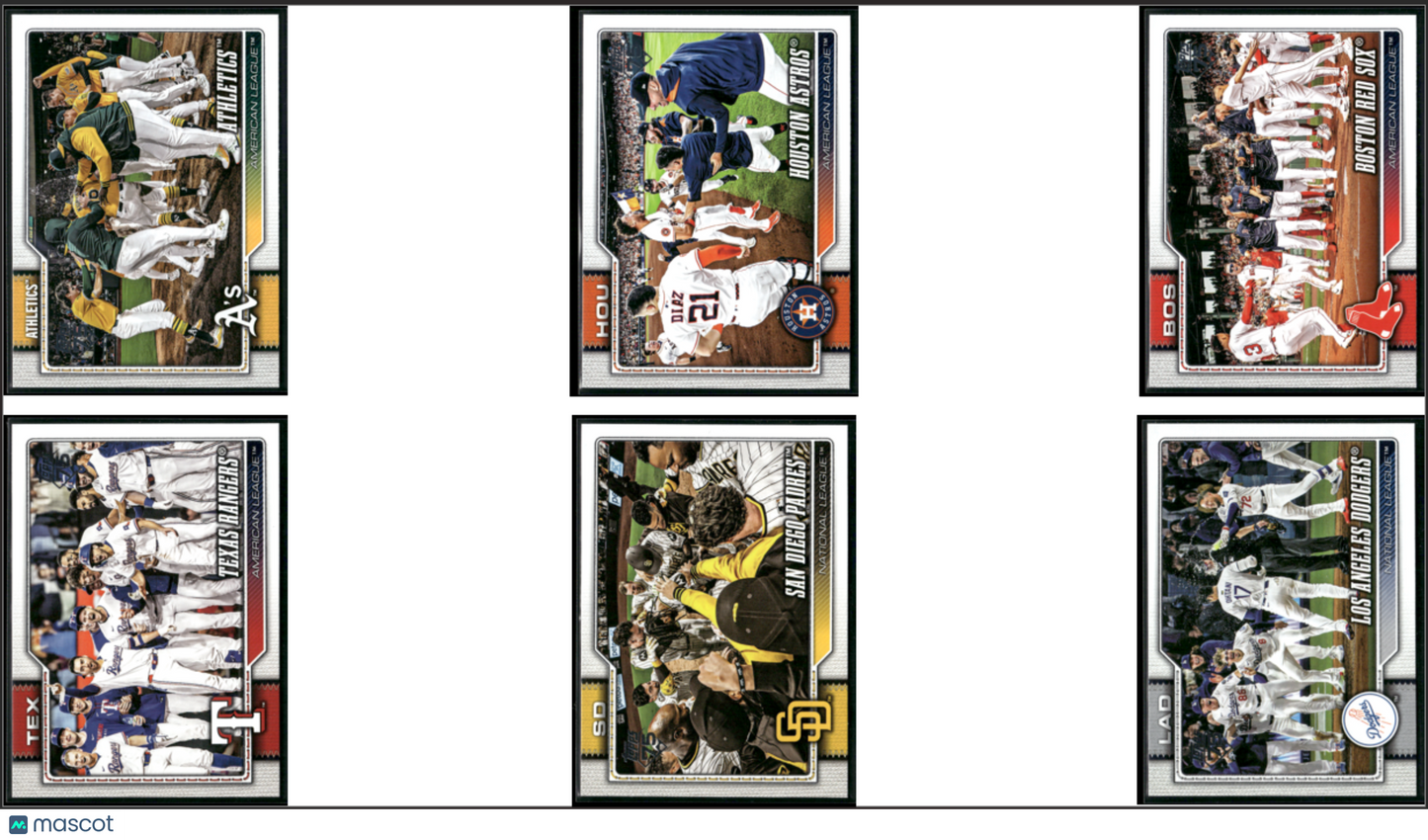 2026 Topps TEAM CARD 6 ~ CARDLOT Athletics/Dodgers (NM)