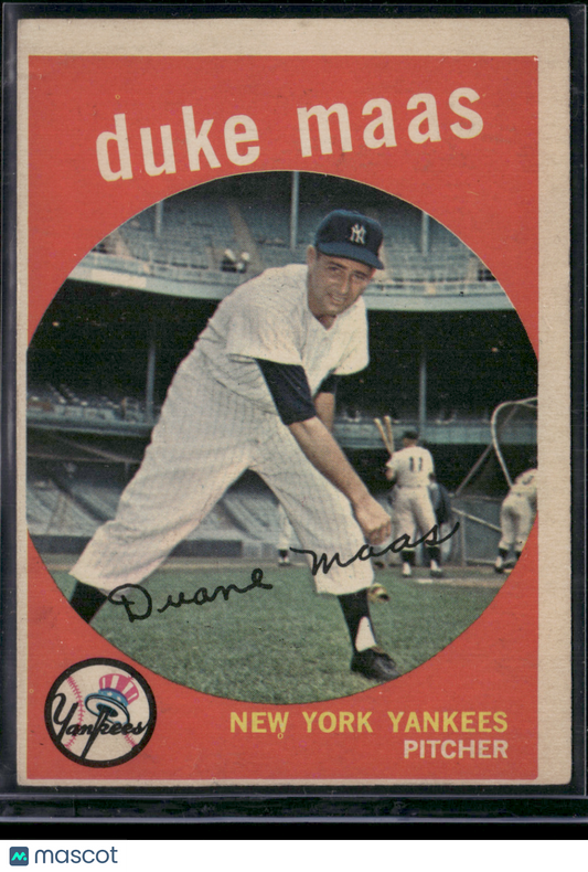 1959 Topps DUKE MAAS #167 Light Wrinkle (VG-VG/EX)