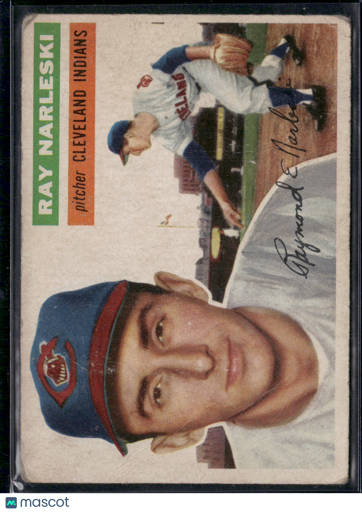 1956 Topps RAY NARLESKI #133 Creasing and Wrinkles
